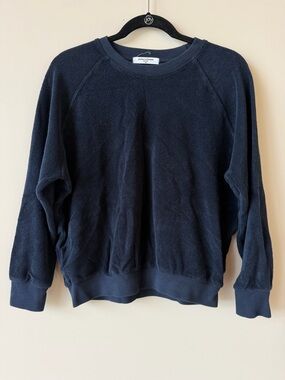 perfectwhitetee Navy Crewneck Sweater